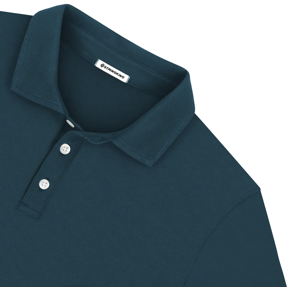 StringKing Men's Pima Jersey Signature Polo Multi - Sharp Fit, Navy, Detail