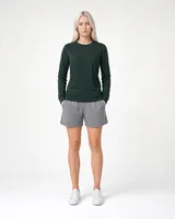 StringKing Women's Pima Terry Long Sleeve Tee - Sharp Fit, Pine Grove, Full Front - Human Model