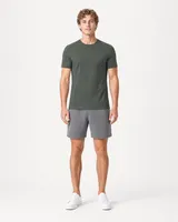 StringKing Men's Pima Jersey Tee - Sharp Fit, Moss, Full Front - Human Model
