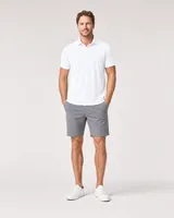 StringKing Men's StayCool Polo - Sharp Fit, White, Full Front - Human Model