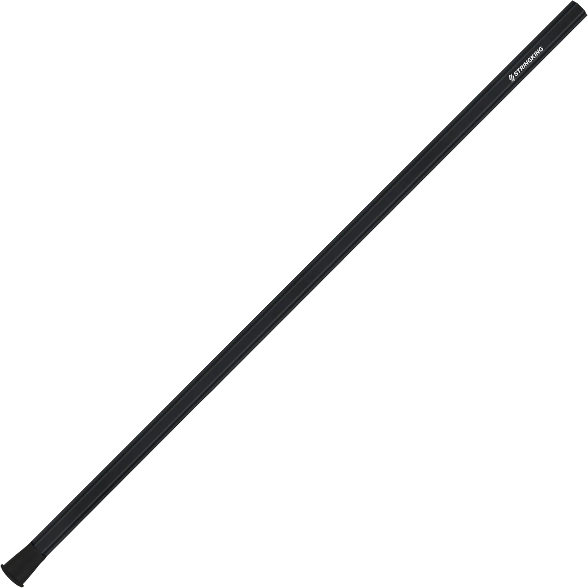 StringKing Starter Goalie Shaft - 30″, Black, Full Length, Angled, Right Side, With Butt End