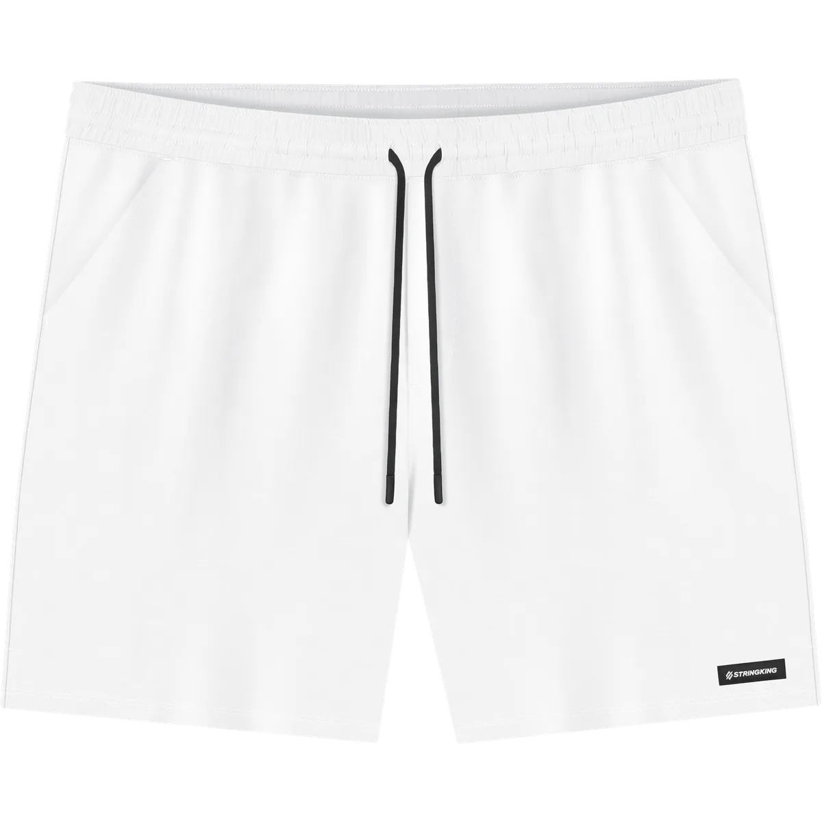 StringKing Men's Velocity Short - Relaxed Fit, White, 7 inch, Front