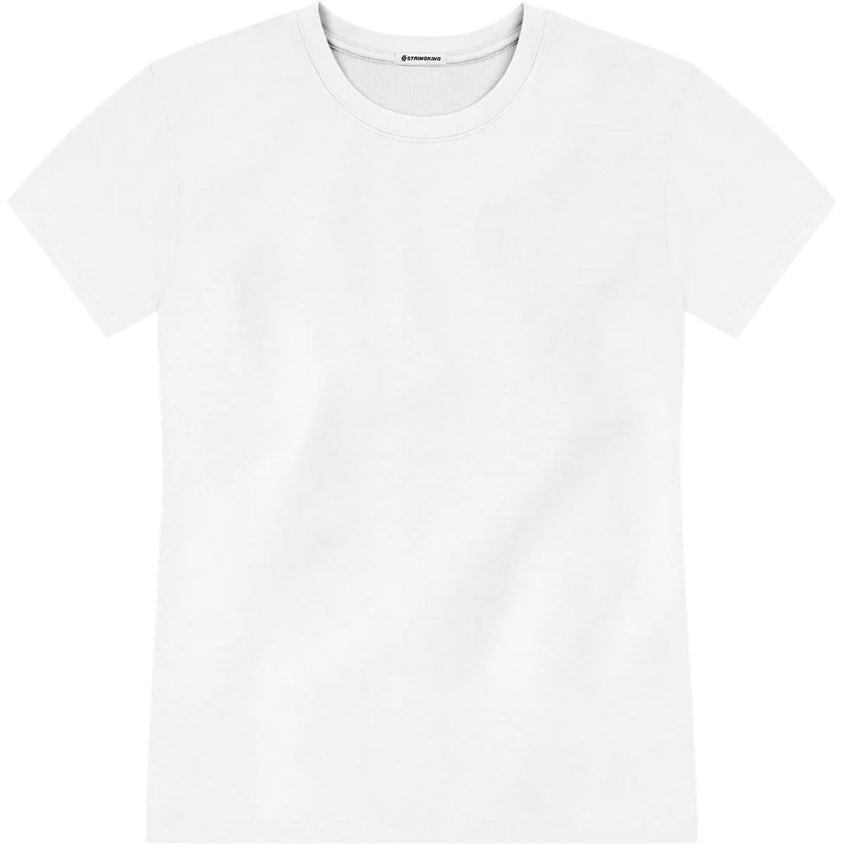 StringKing Men's Heavy Pima Cotton T-Shirt - Sharp Fit, White, Front