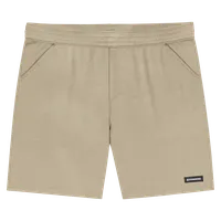 StringKing Men's Pima Cotton Sweatshort - Sharp Fit, Warm Khaki, Front