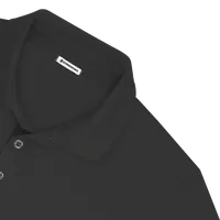 StringKing Men's StayCool Long Sleeve Polo - Relaxed Fit, Black, Detail