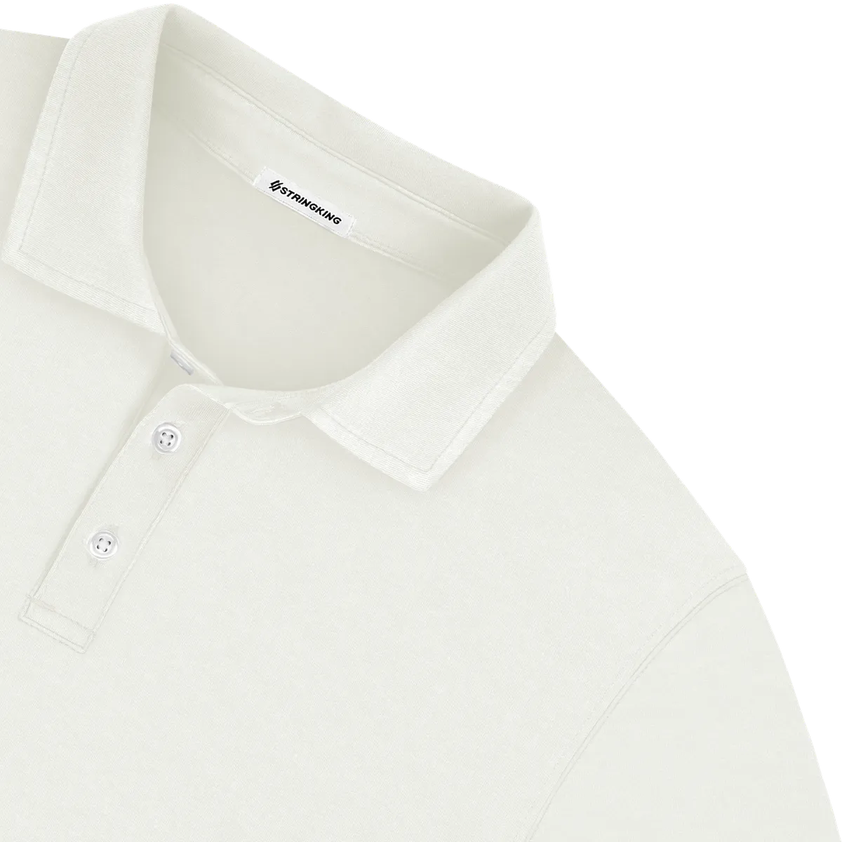 StringKing Men's Pima Jersey Classic Polo - Relaxed Fit, Tofu, Detail