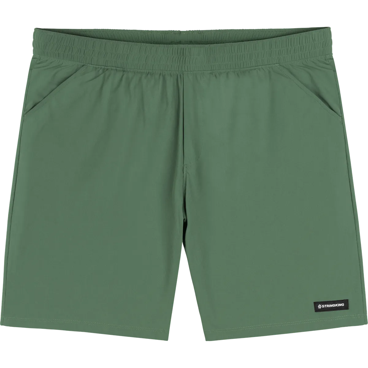 StringKing Men's Nylon Flex Shorts - Sharp Fit, Green, Front