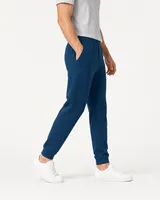 StringKing Men's StayWarm Joggers - Relaxed Fit, Navy Blue, Full Side - Human Model - Chest to Feet