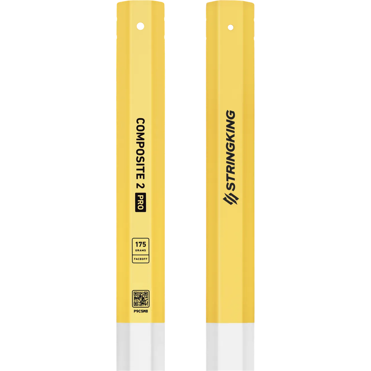StringKing Composite 2 Pro Faceoff Bottom Lever - 175 Grams, White / Yellow, Top Section, Vertical, Right, Left