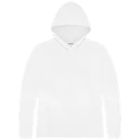 StringKing Men's Pima Cotton Lightweight Hoodie - Relaxed Fit, White, Front