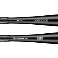 StringKing Metal USSSA - Drop 10, 28" / 18 oz, Black, Bat Details, Horizontal