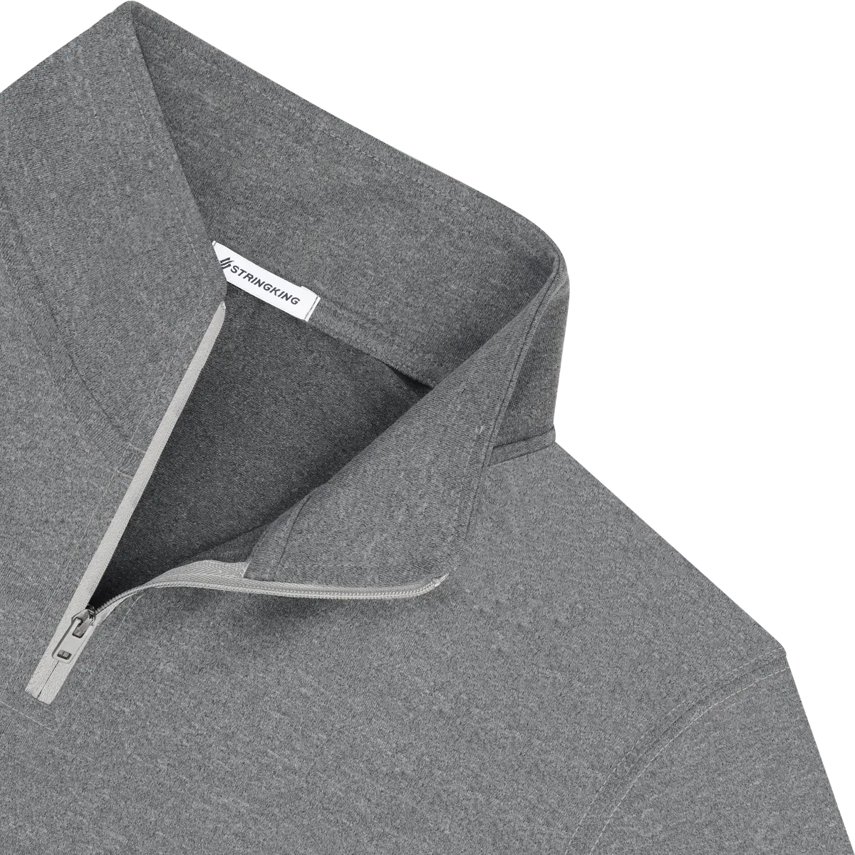 StringKing Women's FlexTech Quarter Zip - Relaxed Fit, Heather Gray, Detail