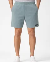 StringKing Men's Polartec Fleece Shorts - Relaxed Fit, Slate, Full Front - Human Model - Waist to Mid-calf