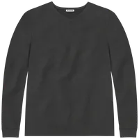 StringKing Men's Pima Cotton Long Sleeve V-Neck T-Shirt - Sharp Fit, Black, Front