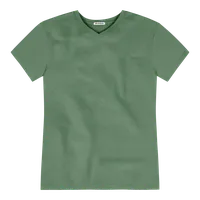 StringKing Men's Pima Cotton Short Sleeve V-Neck T-Shirt - Sharp Fit, Green, Front