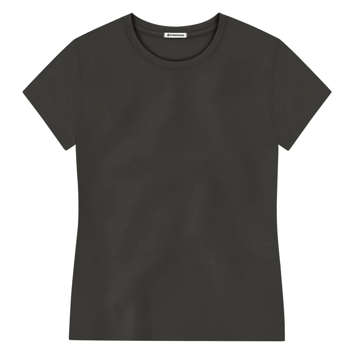 StringKing Women's Pima Jersey Tee - Sharp Fit, Peat, Front