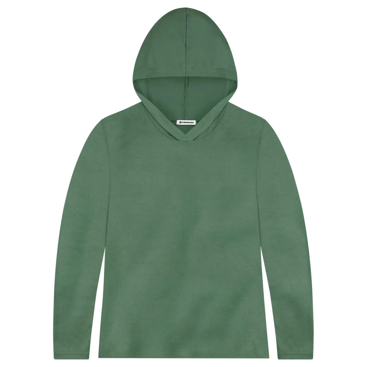 StringKing Women's FlexTech Lightweight Hoodie - Relaxed Fit, Green, Front