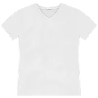 StringKing Men's Pima Terry V-Neck Tee - Sharp Fit, White, Front