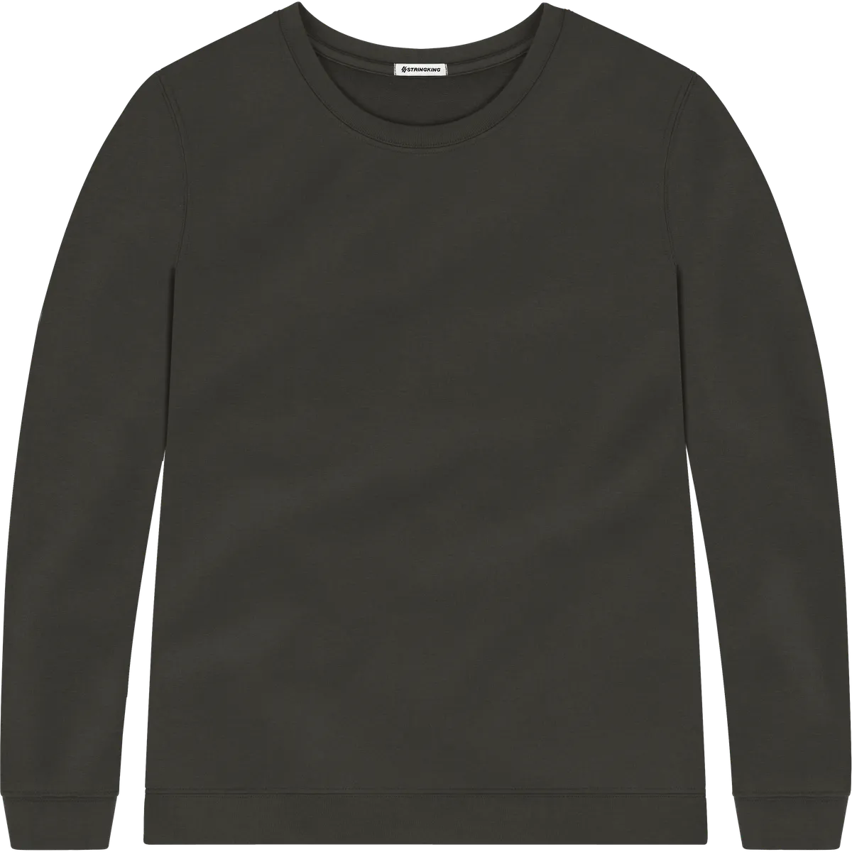 StringKing Men's Pima Terry Crew Sweater - Sharp Fit, Peat, Front