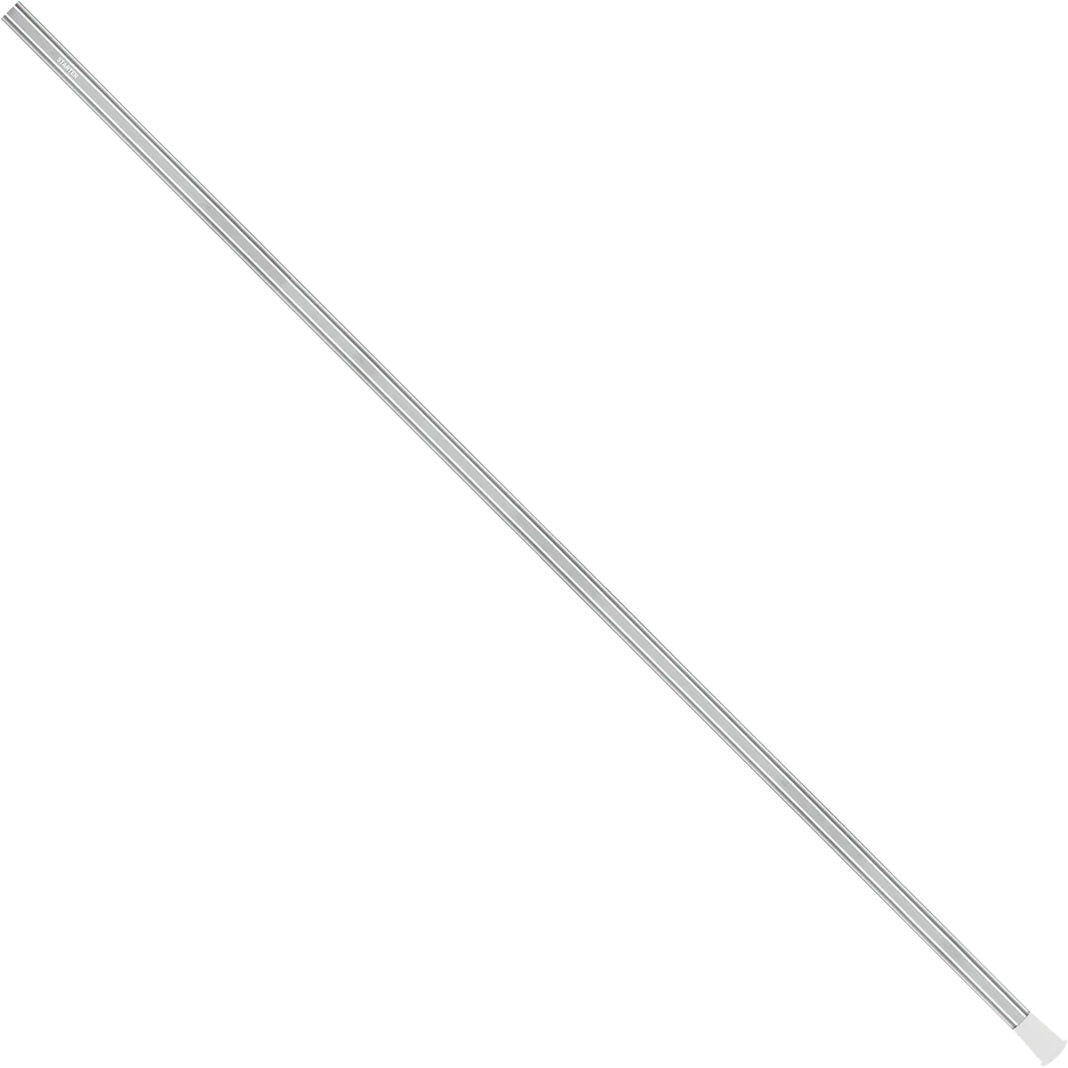 StringKing Starter Defense Shaft - 52″, Silver, Full Length, Angled, Left Side, With Butt End