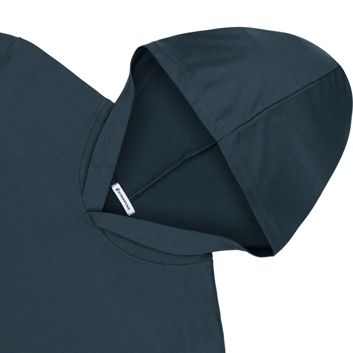 StringKing Men's FlexTech Lightweight Short Sleeve Hoodie - Sharp Fit, Navy, Detail