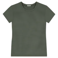 StringKing Women's Heavy Pima Cotton T-Shirt - Sharp Fit, Moss, Front