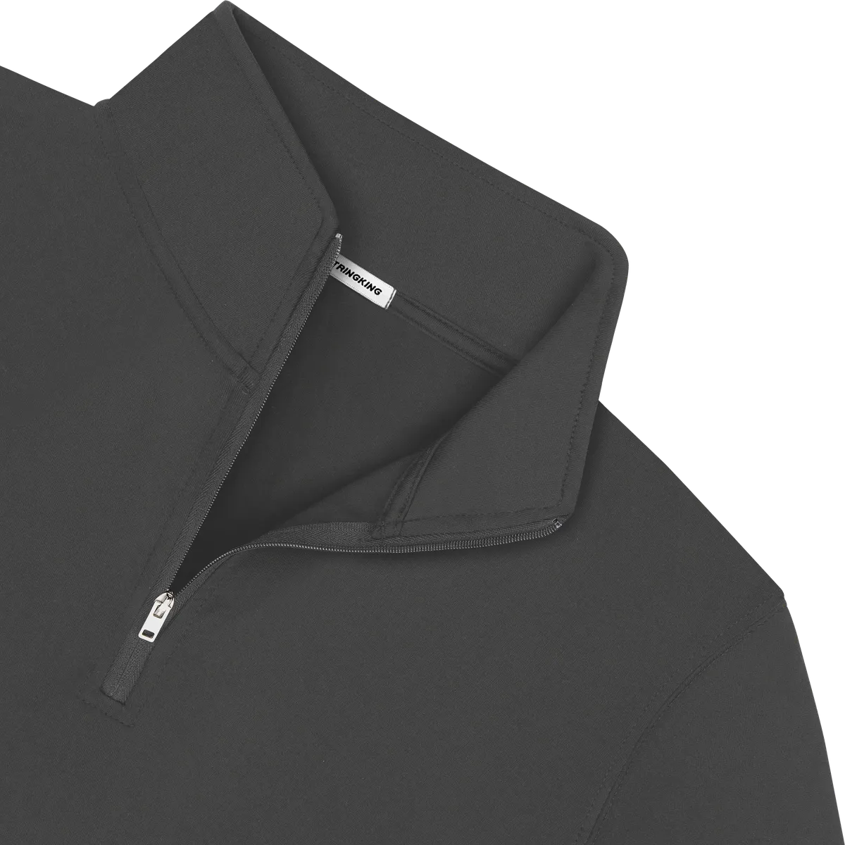 StringKing Men's FlexTech Quarter Zip - Relaxed Fit, Black, Detail