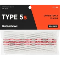 StringKing Type 5 - Type 5s, No String Kit, White + Red Tracer, Packaged