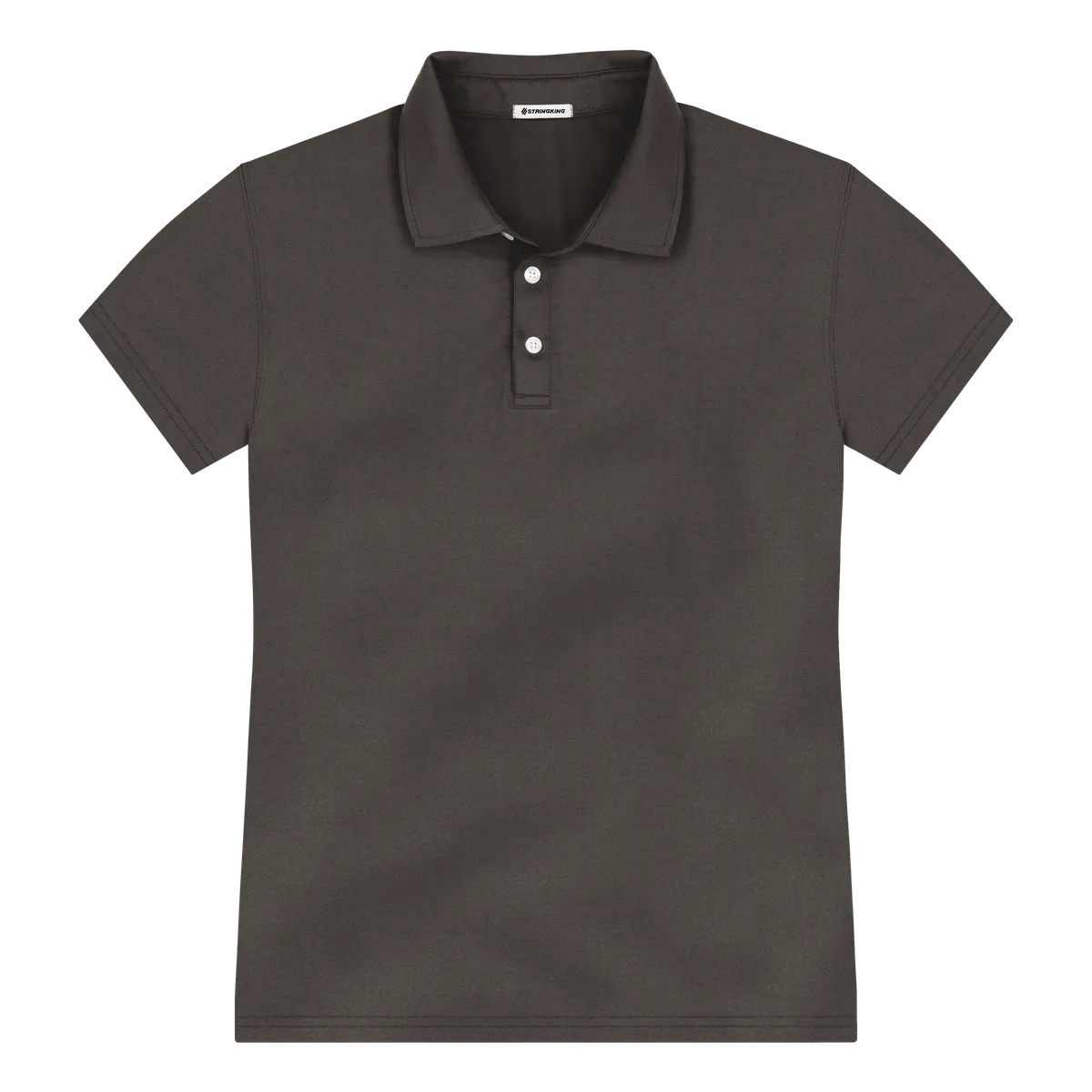 StringKing Men's FlexTech Short Sleeve Polo - Sharp Fit, Charcoal, Front