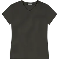 StringKing Women's Pima Jersey V-Neck Tee - Sharp Fit, Peat, Front