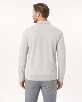 StringKing Men's Pima Terry Long Sleeve Polo - Sharp Fit, Moonstruck, Full Back - Human Model - Top of head to Mid-thigh