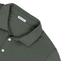 StringKing Men's FlexStyle Short Sleeve Polo - Relaxed Fit, Thyme, Detail