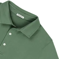 StringKing Men's Pima Cotton Polo Sweatshirt - Sharp Fit, Green, Detail