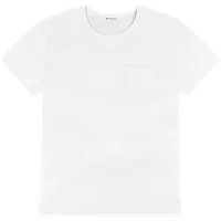StringKing Men's Pima Cotton Short Sleeve Pocket Crewneck T-Shirt - Relaxed Fit, White, Front