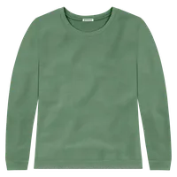 StringKing Women's Pima Cotton Crewneck Sweatshirt - Relaxed Fit, Green, Front