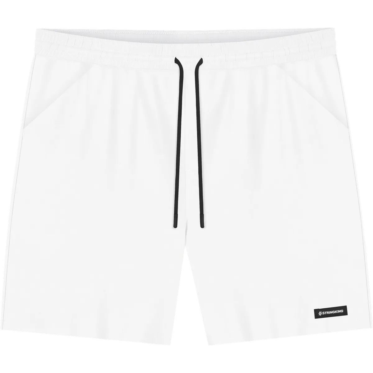 StringKing Men's Velocity Short - Sharp Fit, White, 6 inch, Front