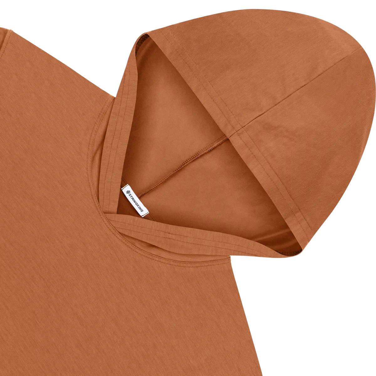 StringKing Men's FlexStyle Lightweight Hoodie - Relaxed Fit, Bombay Brown, Detail