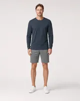 StringKing Men's Pima Jersey Long Sleeve Tee - Sharp Fit, Navy, Full Front - Human Model
