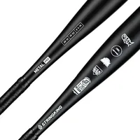 StringKing Metal Pro Fastpitch - Drop 10, 29", Black, Bat Details, Angled