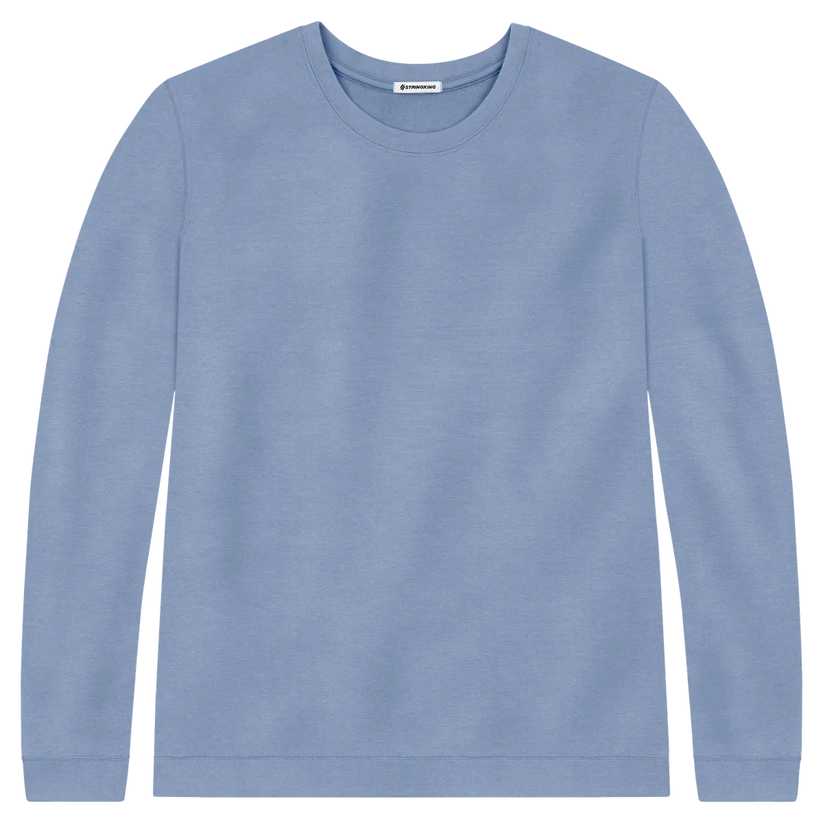 StringKing Men's Pima Cotton Crewneck Sweatshirt - Sharp Fit, Slate Blue, Front