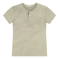 StringKing Men's Pima Cotton Short Sleeve Henley - Sharp Fit, Khaki Green, Front