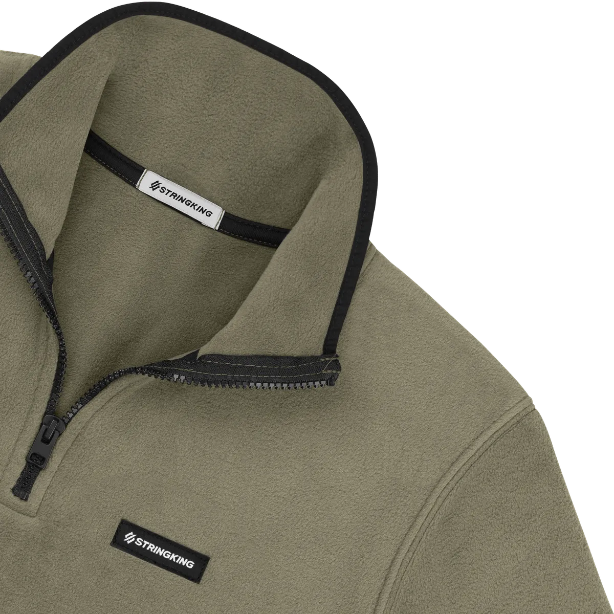 StringKing Men's Polartec Fleece Quarter Zip Pro - Sharp Fit, Mermaid, Detail