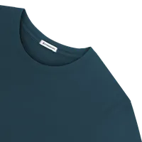 StringKing Women's Pima Jersey Long Sleeve Tee - Relaxed Fit, Navy, Detail