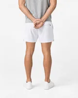 StringKing Men's Velocity Short - Sharp Fit, White, 5 inch, Full Back - Human Model - Chest to Feet