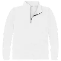 StringKing Men's Pima Terry Quarter Zip - Sharp Fit, White, Front
