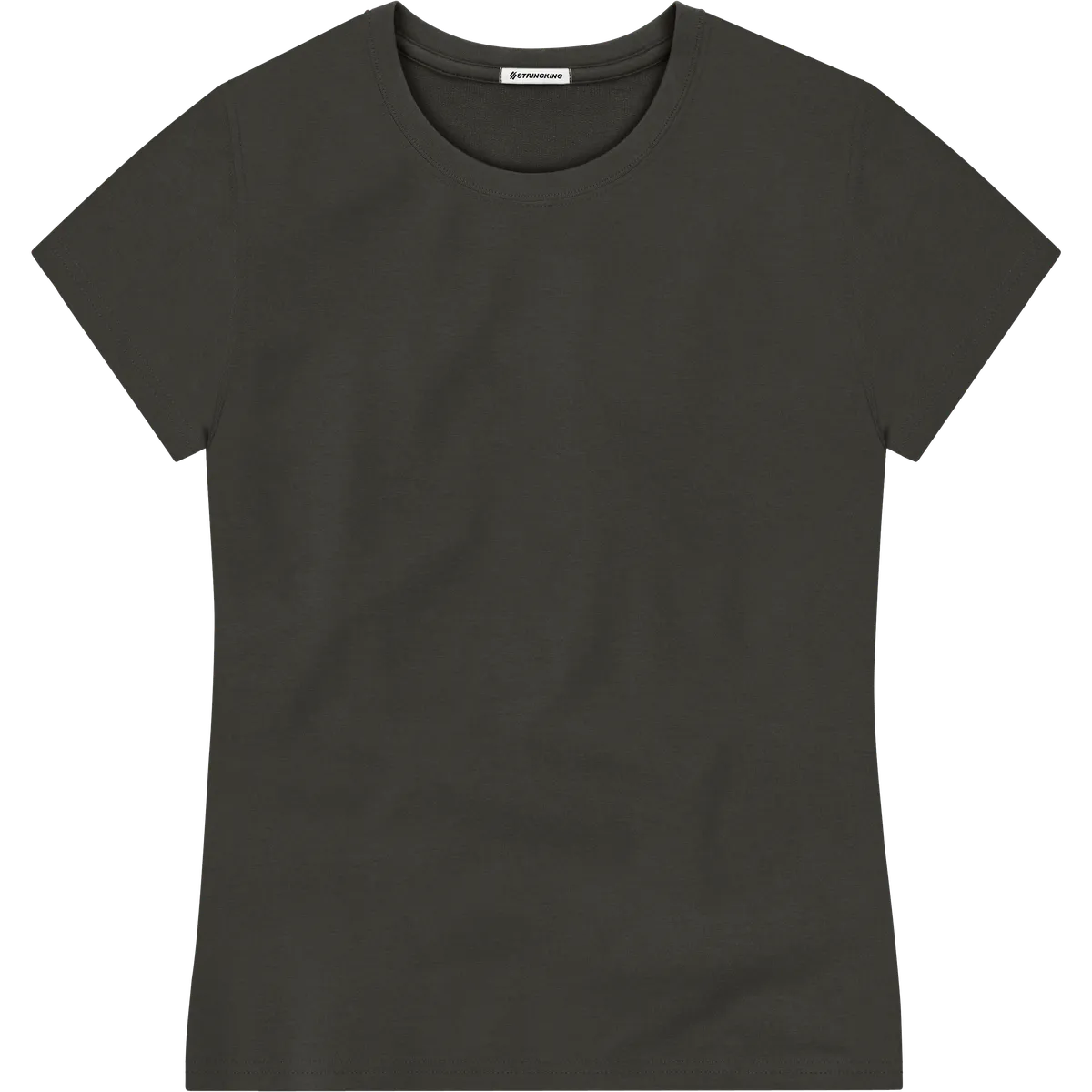 StringKing Women's Pima Terry Tee - Relaxed Fit, Peat, Front