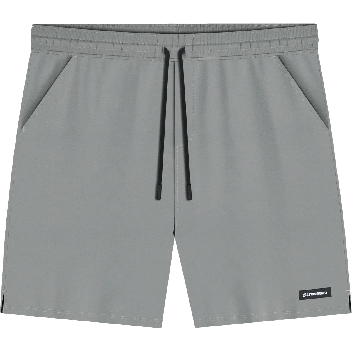 StringKing Men's Velocity Short - Sharp Fit, Gray, 8 inch, Front