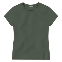 StringKing Women's Pima Jersey Tee - Sharp Fit, Moss, Front