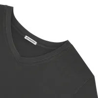 StringKing Women's Pima Cotton V-Neck Sweatshirt - Relaxed Fit, Black, Detail