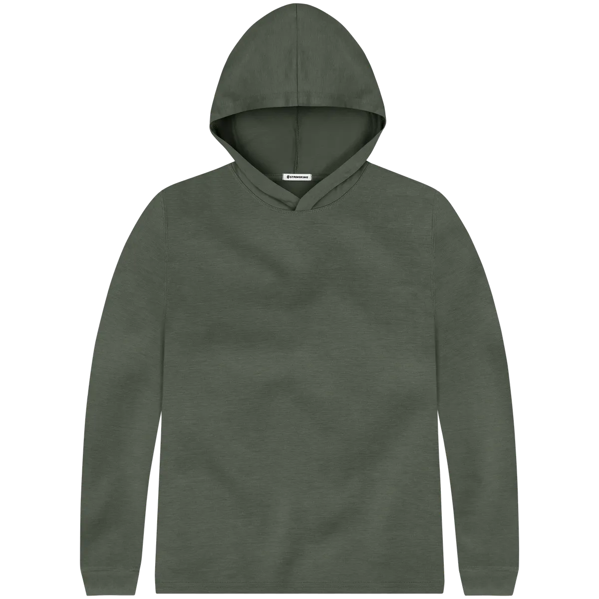 StringKing Men's FlexStyle Lightweight Hoodie - Relaxed Fit, Thyme, Front